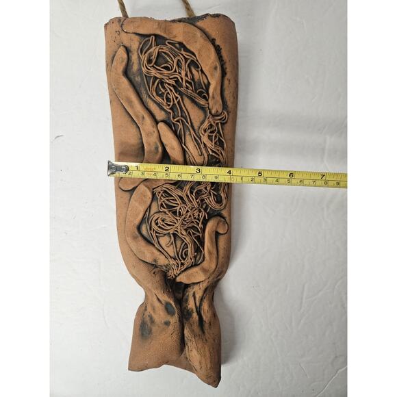 Ceremic Wall Pocket 11" Large Cone Shaped Planter Hanger Decorative Art - Picture 5 of 6